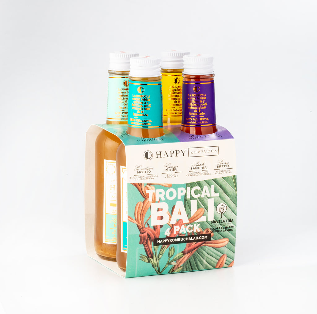 Tropical Bali 4-Pack - Happy Kombucha Lab